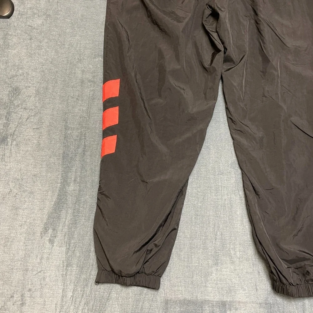 Adidas Joggers Pants Mens 36x29 Black Performance Athletic Ankle Zip Tapered Leg